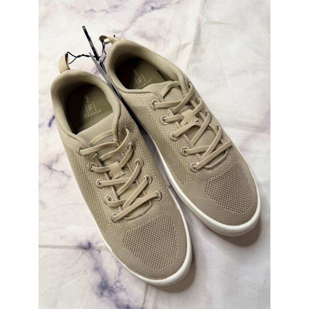 George Men's Khaki Knit Sneakers